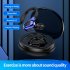 M l8 Bluetooth compatible Earphone With Charging Cabin Mini In ear Business Sports Hanging Ear Headsets black