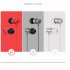 M01 3 5mm Metal In ear Earphone Music Earbuds Line Control Strong Bass Headset with Tuning Key  M01 black