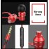 M01 3 5mm Metal In ear Earphone Music Earbuds Line Control Strong Bass Headset with Tuning Key  M01 red