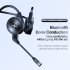 M1 Bone Conduction Bluetooth compatible  Earphones No delay Noise Cancelling Stereo Running Sports Business Headset Headphones black