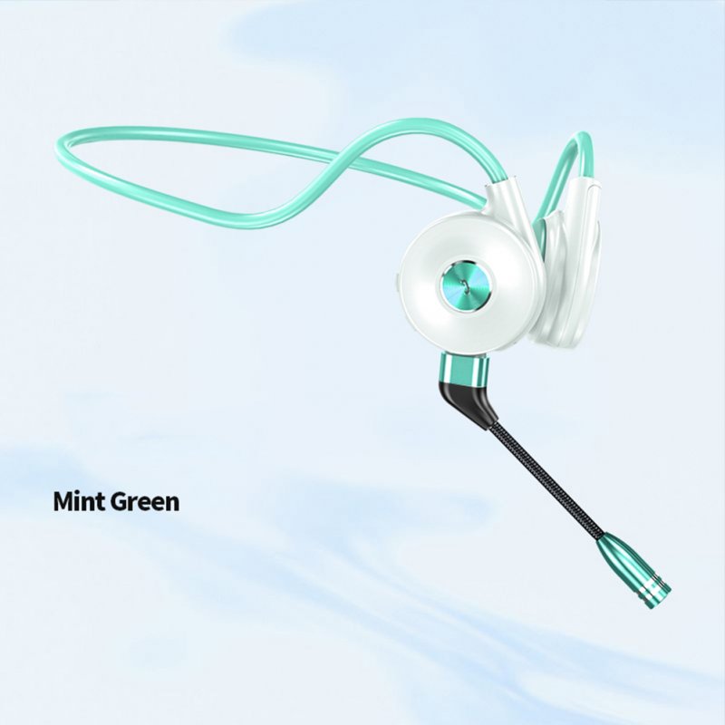 M1 Bone Conduction Bluetooth-compatible  Earphones No-delay Noise Cancelling Stereo Running Sports Business Headset Headphones green