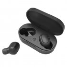 M1 Wireless Earbuds In-Ear Stereo Headphones With Charging Case Built-in Mic Earphones For Sports Work Gaming black