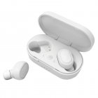 M1 Wireless Earbuds In-Ear Stereo Headphones With Charging Case Built-in Mic Earphones For Sports Work Gaming White