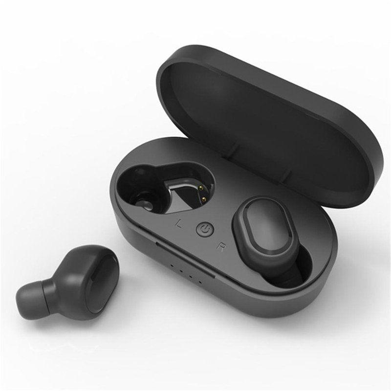 M1 Wireless Headphones Bluetooth 5.0 TWS Earphone Bluetooth Headset HiFi Running Mini Sports Earphone  Black