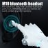 M10 Wireless Earbuds Built in Call Noise Canceling Mic In Ear Headset IPX7 Waterproof Earphones For Smart Phone Computer Laptop black