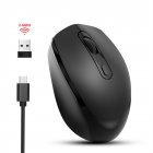 M107 Rechargeable 2.4g Wireless Mouse Silent Ergonomic Gaming Office Mouse For Laptop Desktop Black