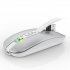 M113 Wireless Bluetooth compatible Mouse 2 4G Bluetooth compatible 5 1 Dual Mode 2400dpi Mute Mouse For Pc Laptop silver