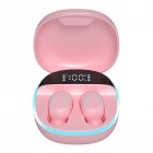 M13 Tws Wireless Bluetooth-compatible 5.2 Headset In-ear Binaural Stereo Music Earbuds With Digital Display Mini Sports Earphones pink