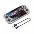 M17 Handheld Game Console 4k HD 4 3 Inch Screen Game Console Rechargeable Video Game Console Silver Gray 64g