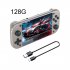 M17 Handheld Game Console 4k HD 4 3 Inch Screen Game Console Rechargeable Video Game Console Silver Gray 64g