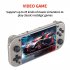 M17 Handheld Game Console 4k HD 4 3 Inch Screen Game Console Rechargeable Video Game Console Silver Gray 64g