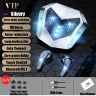 M188 Luminous Noise Reduction Gaming Bluetooth Headset Low Latency Sports Waterproof Wireless Earphones White