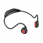 M2 Bone Conduction Headphones Sports Wireless Earphones With Built-in Mic For Running Cycling Hiking Driving black red