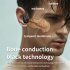 M2 Bone Conduction Headphones Sports Wireless Earphones With Built in Mic For Running Cycling Hiking Driving black orange