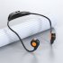 M2 Bone Conduction Headphones Sports Wireless Earphones With Built in Mic For Running Cycling Hiking Driving black orange