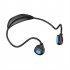 M2 Bone Conduction Headphones Sports Wireless Earphones With Built in Mic For Running Cycling Hiking Driving black orange
