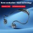 M2 Bone Conduction Headphones Sports Wireless Earphones With Built in Mic For Running Cycling Hiking Driving black orange