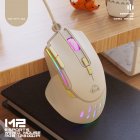 M2 Gaming Mouse Desktop Mouse With 12800 DPI RGB Backlight Wired Mice Lightweight Gaming Mouse Ergonomic Design 9 Keys Mice For PC Laptop Computer cheese version