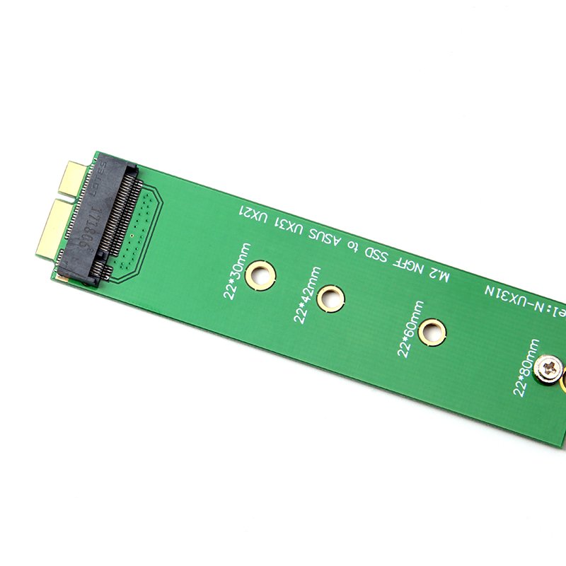 M2 NGFF SSD to 18-pin Adapter Card SSD for ASUS UX31 UX21 SSD Conversion Card green