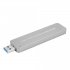 M2 NVME to USB 3 0 Mobile Hard Disk Box M2 NGFF PCIE SSD Solid State to USB3 0 Adapter Silver grey