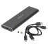 M2 SSD Hard Case NVME PCIe Enclosure M 2 to USB Type C 3 1 GEN2 M Key Adapter gray