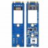 M2 to SATA M 2 NGFF SATA to 7Pin SATA Horizontal Adapter Card Expansion Card   4Pin WinXP Win7 Win8 Power Cable blue