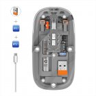 M233 Wireless Computer Mouse Rechargeable Desktop Mouse With USB Receiver Built-in 500mah Lithium Battery 1600DPI grey