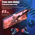 M28 Wireless Earphones Game Music Dual Modes Noise Canceling Ear Buds Power Display Sport Headset For Cell Phone Gaming Computer black