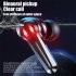 M28 Wireless Earphones Game Music Dual Modes Noise Canceling Ear Buds Power Display Sport Headset For Cell Phone Gaming Computer black