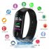 M3 Men Smart Wristband Color Screen Smart Band IP67 Waterproof Blood Pressure Heart Rate Activity Fitness black