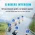 M3 Motorcycle Helmet Bluetooth compatible Headset 1000 Meters 6 People Talking Intercom Hd Camera Driving Recorder as picture show