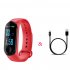 M3 Pro Smart Watch Sport Band Blood Pressure Sleep Monitor Drinking Remind Wristband Bracelet red
