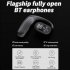 M35 Wireless Earphones Noise Canceling LED Power Display Open Ear Headphones Air Conduction Earbuds For Cell Phone Computer Tablet Laptop PC black