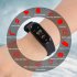 M4 PLUS Smart Bracelet Band Fitness Tracker Heart Rate Blood Pressure Messages Reminder Color Screen Sports Wristband red