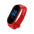M4 PLUS Smart Bracelet Band Fitness Tracker Heart Rate Blood Pressure Messages Reminder Color Screen Sports Wristband red
