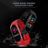 M4 PLUS Smart Bracelet Band Fitness Tracker Heart Rate Blood Pressure Messages Reminder Color Screen Sports Wristband red