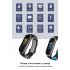 M4 Plus Color Screen Smart Bracelet Heart Rate Monitor Fitness Activity Tracker Smart Band Blood Pressure Wristwatch Blue white