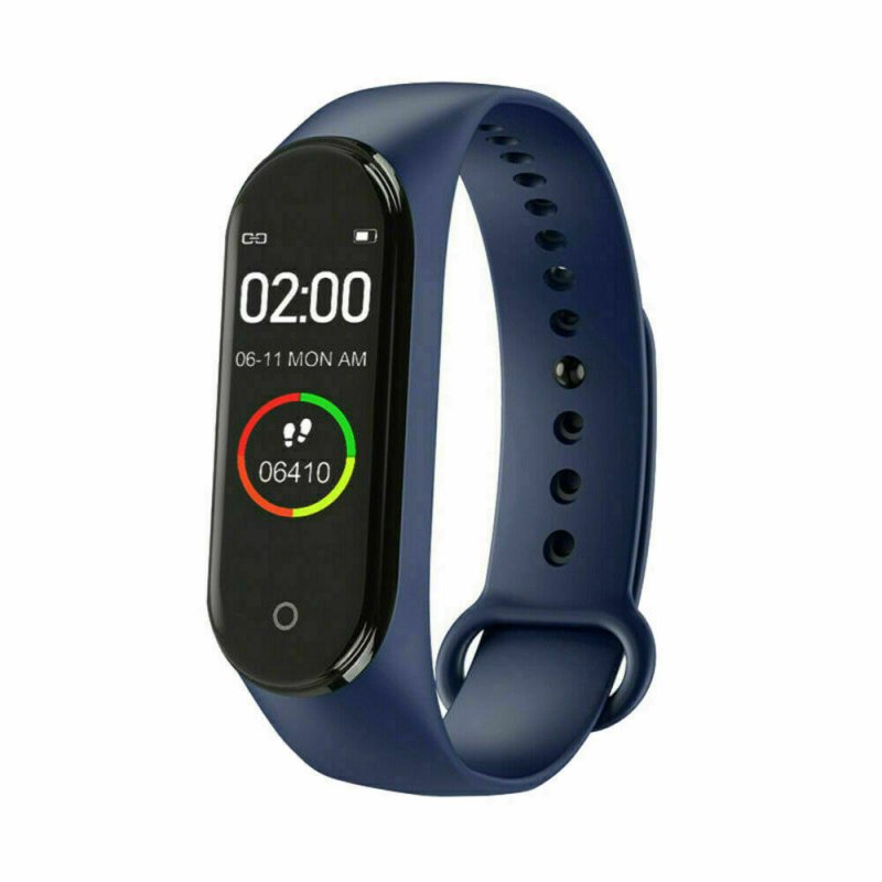 M4  Smart  Watch Heart Rate Blood Pressure Monitor Sport Band Wristband Tracker Blue
