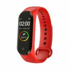 M4  Smart  Watch Heart Rate Blood Pressure Monitor Sport Band Wristband Tracker Red