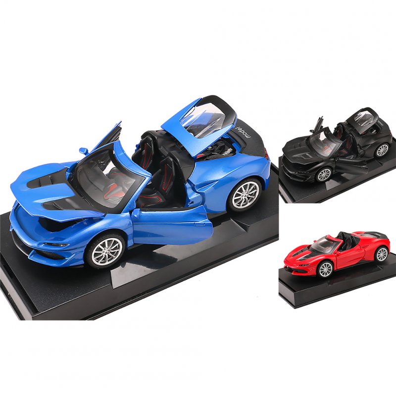 1/32 Alloy Diecast Car Model Ornaments Simulation Pull-back Car With Light Sound Openable Door Birthday Christmas Gifts For Boys Girls 