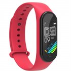 M4s Body Temperature Smart Watch Magnetic Charging Ip67 Waterproof Pedometer Heart Rate Monitor Bracelet Red