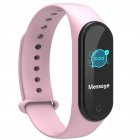 M4s Body Temperature Smart Watch Magnetic Charging Ip67 Waterproof Pedometer Heart Rate Monitor Bracelet Pink