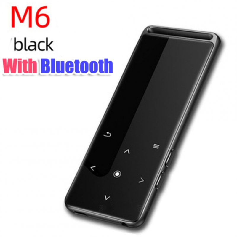 M6 Bluetooth-compatible Lossless Mp3mp4  Player 10 Brightness Setting Mp5mp6 Walkman Fm Radio Ebook Voice Recorder Support Tf Card without memory