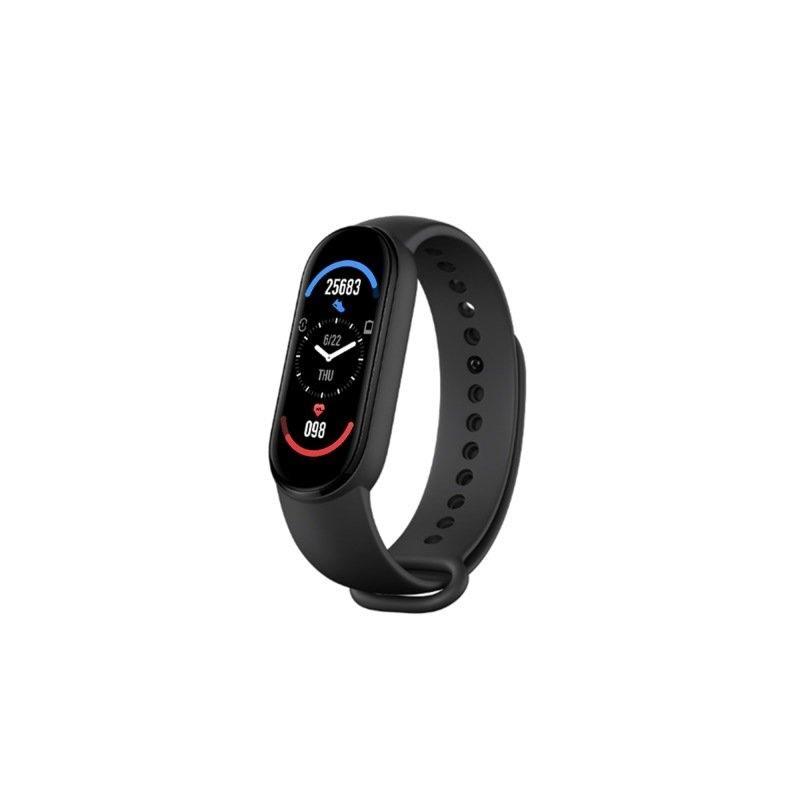 M6 Smart Watch Bracelet Heart Rate Blood Pressure Monitor Fitness Color Screen Ip67 Waterproof Smartwatch black