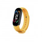 M6 Smart Watch Bracelet Heart Rate Blood Pressure Monitor Fitness Color Screen Ip67 Waterproof Smartwatch yellow