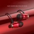 M6 Sport Headsets Wired In Ear Phones Headphone  Noise Cancelling Head Phones With Mic  Music Earphones For Mobile Phone Computer Pc Red