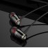 M6 Sport Headsets Wired In Ear Phones Headphone  Noise Cancelling Head Phones With Mic  Music Earphones For Mobile Phone Computer Pc Red