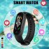M7 Men Smart Watch Heart Rate Blood Pressure Monitor Waterproof Fitness Sports Bracelet Compatible for Android IOS Pink
