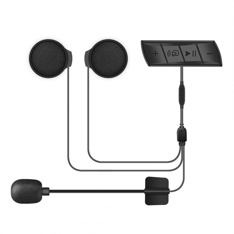 M7 Wireless  Headset Bluetooth-compatible 5.0 Stereo Waterproof Automatic Answering With Fm Radio Function Helmet Earphone black