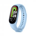 M8 Smart Watch Sleep Heart Rate Blood Pressure Blood Oxygen Monitor IP67 Waterproof Fitness Pedometer Watch For Smart Phones Tablet blue